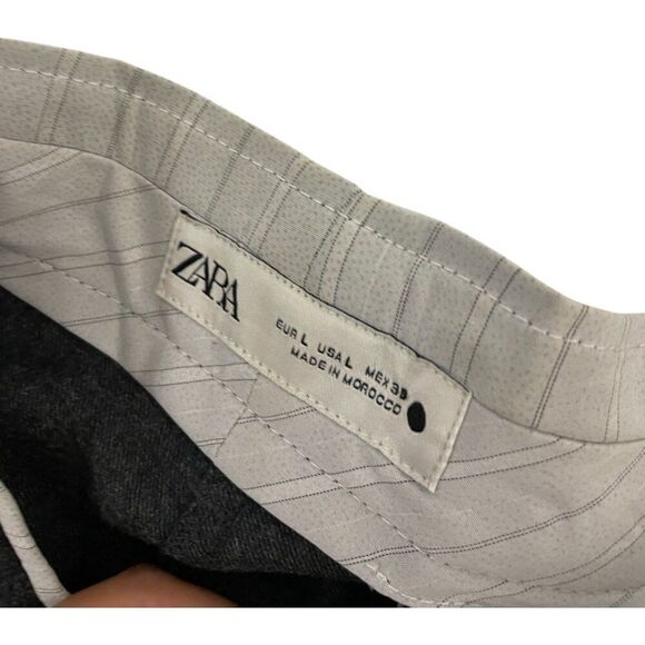 Zara Womens Cargo Wool Pants L Large anthracite Gray ZW collection 2266/425 NWOT - Picture 5 of 9